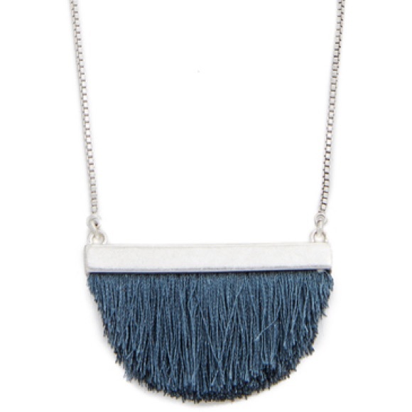Madewell Jewelry - Madewell NWOT Dreamkeeper Blue Fringe Necklace